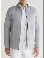 Travis Mathew Full Zip Performance Golf Interlude Puffer Jacket Gray Mens XL New