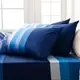 床包 / 雙人特大【海水藍】100%純棉 雙人特大床包含二件枕套