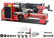 300mm 250W Precision Mini Metal Lathe With 80mm 3-jaw Self-centering Chuck, 2500RPM Infinite Speed, 20mm Spindle Through Hole, Milling Machine For Various Metal Turning