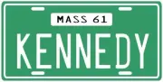 John F. Ted & Robert Kennedy JFK RFK 1961 Massachusetts License Plate