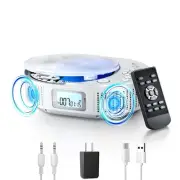 CD Player Portable, Upgraded Boombox CD Player & Bluetooth Speaker 2 in 1 Com...