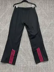 Adidas Pants Black Blast Pink Three Stripe Performance Pants Size Small Y2K