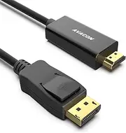 DisplayPort to HDMI 6 Feet Gold-Plated Cable Avacon Display Port to HDMI Adapter Male to Male Black