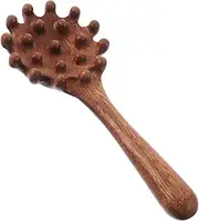Healeved Ergonomic Wooden Massage Comb Shell Shaped Scalp Massager for Head Natural Wood Design for All Ages for Home Travel Portable Shampoo Brush
