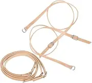 [SAFIGLE] 2 Pairs High Heels Laces Boot Shoe Laces Ankle Straps for Heels Laces for Sneakers Detachable Shoe Buckles Shoe Laces Round Detachable Heel Strap Ankle Braces for Women Beige Metal