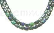 34 Azurite Flat Rectangle Beads 8x12mm 16.5" #57008