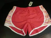 Pink Striped Activewear Track Shorts by Mud Pie, Size Small, NWT