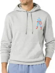 Amazon Essentials Disney Captain America Unisex Fleece Sweater Hoodie Size Large
