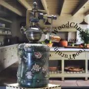 Pepper Mill Grinder Peppermill Mini Pinecones & Resin Handmade SEE VIDEO 933a