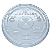 Fabri-Kal LGC1624 Greenware X-Slot Cold Drink Lids - Clear (1,000/Carton) New