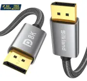 [VESA Certified] 8K Displayport Cable 1.4, DP Cable 3M [8K@60Hz, 4K@144Hz 120Hz,