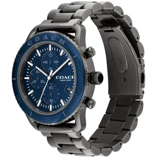 COACH   陶瓷錶圈計時手錶 男錶-44mm-C014602595-藍
