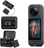 Battery Charger Set for Insta360 X5, Charging Case for Insta360 X5, Simultaneous Charging of 2 Batteries with Misro SD Card Slots, Battery Charger Intelligent (1 pcs)