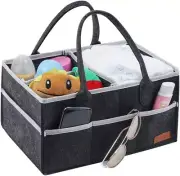 Baby Diaper Caddy Organizer, Nursery Storage Bin Basket with Handle for Changing