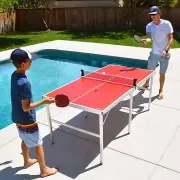Foldable Indoor/Outdoor Table Tennis Table With Paddles And Balls (64mm Thick)