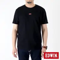 在飛比找Yahoo奇摩購物中心優惠-EDWIN 人氣復刻 EDWIN繡花短袖T恤-男-黑色