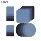 20Pcs/Set 5 Color DIY Iron on Denim Fabric Patches For Clothing L9 R New H8 D5M4