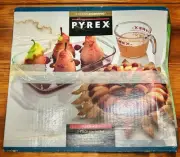 Vintage Crown Corning Pyrex 3 Piece Starter Set Clear Glass, New Open Box