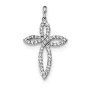 14k White Gold Diamond Pendant