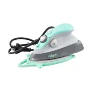 Oliso Mini Project Compact Iron Blue Green Aqua with Silicone Mat