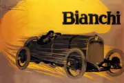 ITALY BIANCHI AUTOMOBILE CAR RACING SPEED RACE ITALIAN VINTAGE POSTER REPRO