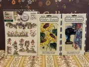 Chartpak Color Scenes Rub On Transfers Sunflowers Sewing Notion Birdhouses LOT