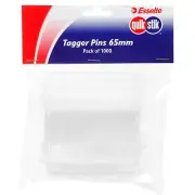 QuikStik Tagger Gun Machine Pins 65mm White Pack of 1,000