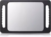 TASALON Unbreakable Hand Mirror with Double Handle - Large Handheld Barber Mirro