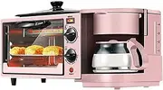 Breakfast Machine 3 in 1 Small Electric Oven Machine Toaster Portable Non Stick Multifunctional Kitchen Cookware Egg Cooker for Making Coffee Sandwiches Cake