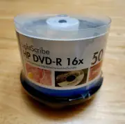NEW HP LightScribe DVD-R 50 Pack Spindle 16x 4.7GB 120 Min SEALED