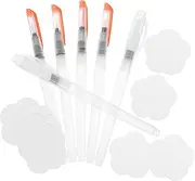 Gogogmee 1 Set Foam Texture Painting: 3D Cellulose Sponge Flower Foam Texture Paper with Brush - DIY Art Supplies Painting Paper for Kids Children Drawing Art
