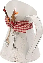 DEARMAMY Retro Design Flower Pot Iron Plant Pot Garden Iron Bucket for Home Decor