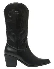 [Ravella] Nash Western Boots in Black