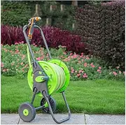 Gardening Hose Reel Cart Garden Hose Reel Set 20M/30M/50M with Spray Gun and Auto Wind-Up Guiding System 98ft Hose Reel car Hose,One Color-98ft Hose Reel car