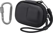 Carrying Case for DJI OSMO Action 5 Pro/4/3, Portable Storage Bag for Insta360 Ace Ace Pro, PU Hard Shell Travel Case with Wrist Strap & Carabiner Kit Accessories(Black)
