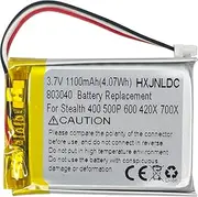 3.7V 803040 1100mAh Battery Replacement for Turtle Beach Ear Force Stealth 400 420X 500P 600 700X Gen 2 Wireless Surround Sound Gaming Headset