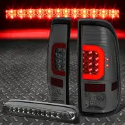 FOR 08-16 FORD SUPER DUTY RED 3D LED C-BAR TAIL LIGHT+THIRD BRAKE LAMP (TINTED)