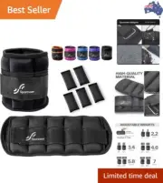 Adjustable Ankle Weights: 1 Pair 0.9丨1.36丨1.8丨2.7丨3.17 kg Wrist Weights Arm L...