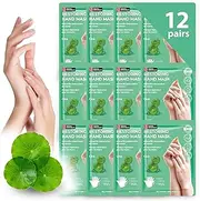 12 Pairs Original Derma Beauty Hand Mask Bulk, Moisturizing Hand Gloves for Dry Hands, Nail Care Essential (Cica)