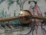 NIB Pandora 14K Solid Gold Loving Pandora Logo Charm Clip 751015