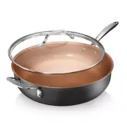 Gotham Steel 5.5 Quart Multipurpose Nonstick Jumbo Cooker with Glass Lid
