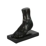 Belle Morton Polyresin Foot Sculpture 24cm Tabletop Accent Home Decor Black