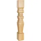 Hardware Resources P29 Acanthus Solid Wood Carved Furniture Post - Natural Alder