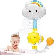 Baby Shower Toy Bath Spray Water Shower Toy Lovely Cloud Rainbow Water Squirt Shower Faucet for Toddlers Kids Home Supplies