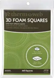 3D Foam Squares Combo Pack White (352) .25" & (88) .5" 440/Pkg