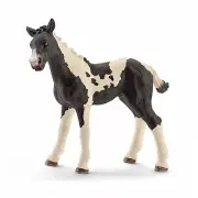 Schleich Horse #13803 BLACK and WHITE PINTO FOAL, BRAND NEW with Schleich TAG