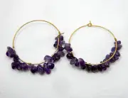 Natural Loose Gemstone Chips Amethyst Polished Chips Earrings Jewelry