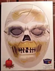 Halloween Mask Cutout SKULL Portage MI Printing With Head Strap Costume SKELETON