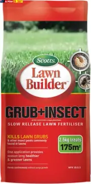 Scotts Lawn Builder - Grub and Insect Slow Release Lawn Fertiliser 2.5Kg - Suita
