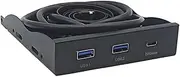 BOFRHME 3.5 Inch Desktop Floppy Bay Front Panel with 2 X USB 3.0 Type-A & 20Gbps Type-C Connector for PC Computer Case